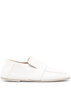 Marsèll Square-toe Leather Loafers In White
