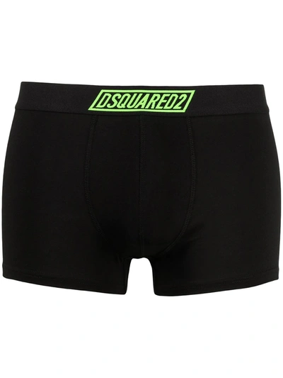 Dsquared2 Logo-waistband Boxer Briefs In Black