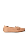 Ralph Lauren Logo-buckle Leather Loafers In Beige