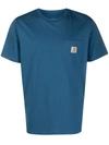 Carhartt Short-sleeve Logo Pocket T-shirt In Blue