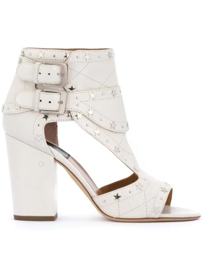 Laurence Dacade Rush Studded Quilted Leather Sandals In White