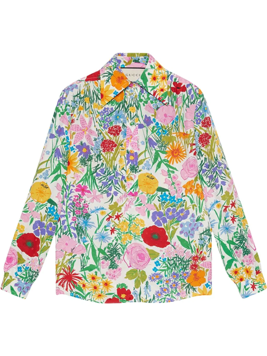 最も優遇の Gucci X ModeSens | White In Shirt Silk-jacquard Floral Scott Ken トップス