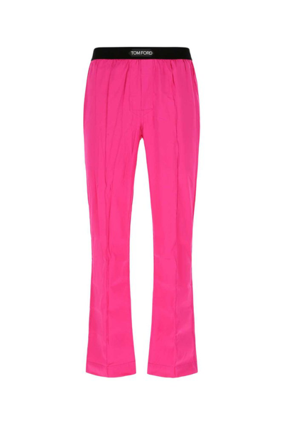 Tom Ford Silk Straight-leg Pajama Pants In Pink