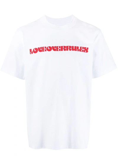 Sacai Hank Willis Thomas Graphic T-shirt In White & Red