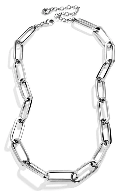 Baublebar Hera Large-link Collar Necklace, 17-20 In Silver