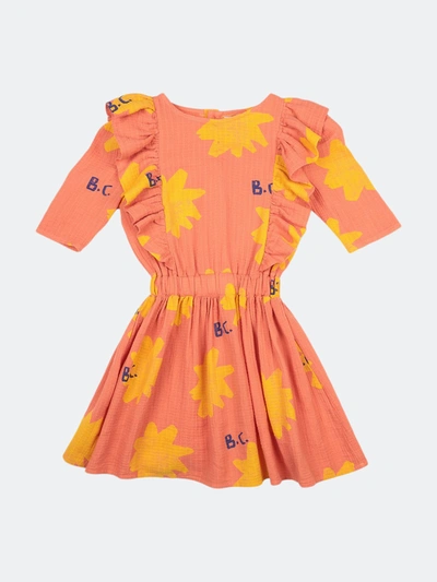 Bobo Choses Orange Sparkle All-over Woven Dress