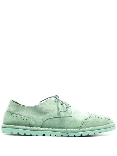Marsèll Suede-effect Lace-up Brogues In Green