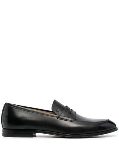 Bally Strap-detail Loafers In Black
