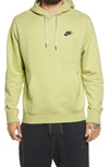 Nike Sportswear Pullover Hoodie In Limelight/ Dark Smoke Grey