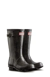 Hunter Kids' Starcloud Glitter Rain Boot In Black Multi