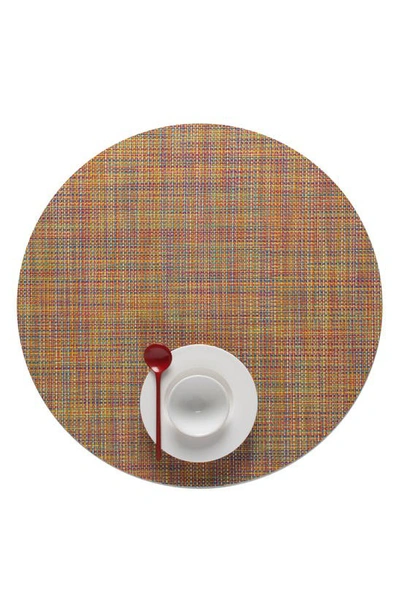 Chilewich Mini Basketweave Round Placemat In Confetti