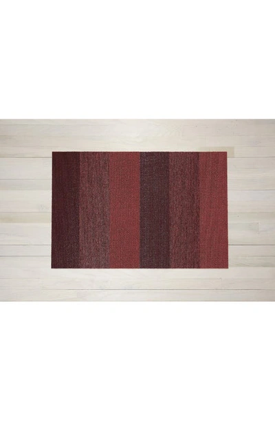 Chilewich Marble Stripe Indoor/outdoor Utility Mat In Ruby