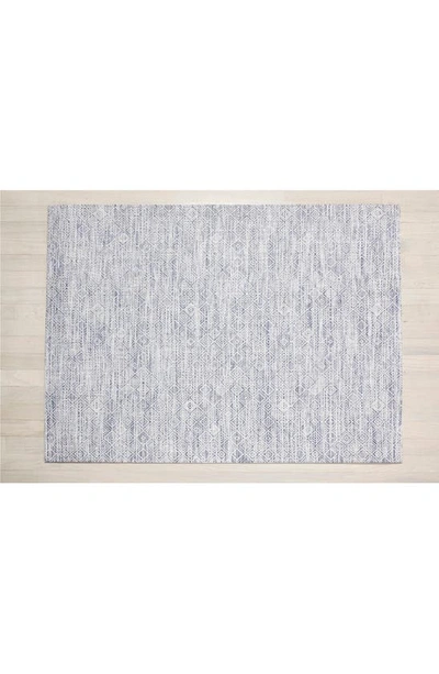 Chilewich Mosaic Geo Jacquard Indoor/outdoor Floor Mat In Blue