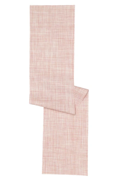 Chilewich Mini Basketweave Table Runner In Blush