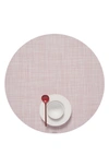 Chilewich Mini Basketweave Round Placemat In Blush