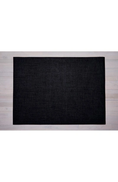 Chilewich Bouclé Indoor/outdoor Floor Mat In Noir