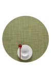 Chilewich Mini Basketweave Round Placemat In Dill
