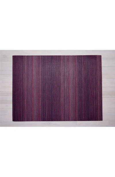 Chilewich Quill Herringbone Indoor/outdoor Floor Mat In Mulberry