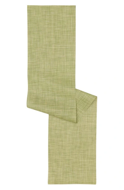 Chilewich Mini Basketweave Table Runner In Dill