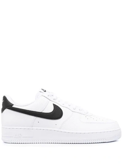 Nike Kids' Air Force 1 皮质低帮运动鞋 In White