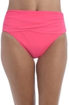 La Blanca Island Goddess Overlap Bikini Bottoms In Ginger