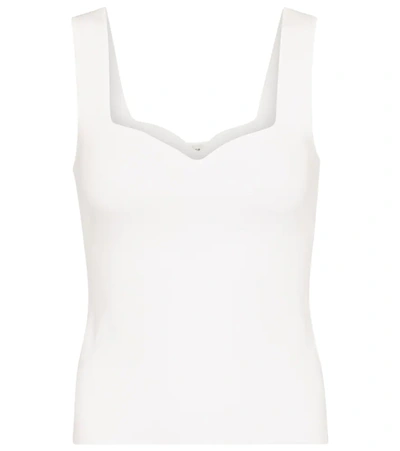 Vince Sweetheart Neck Tank In White