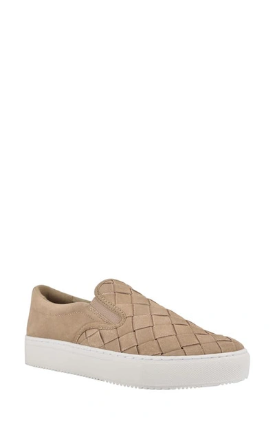 Marc Fisher Ltd Calla Woven Suede Slip-on Sneakers In Oasis Suede