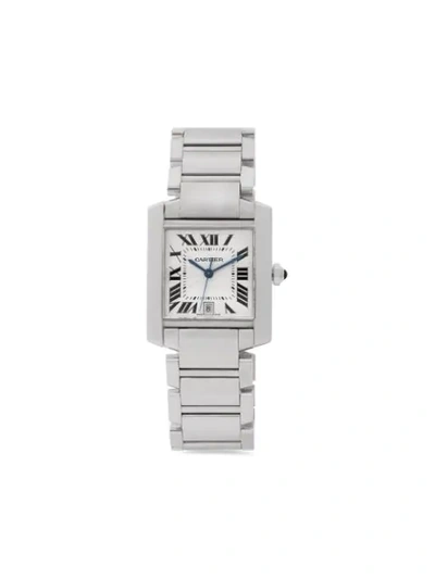 Pre-owned Cartier 2005  Tank Francaise 28mm In Silver