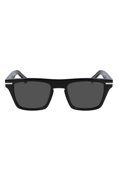 Cutler And Gross 54mm Flat Top Sunglasses In Black/ Smoke