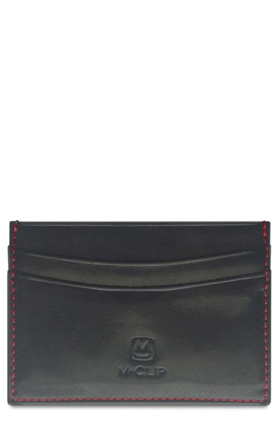 M-clipr Rfid Leather Card Case In Black