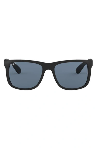 Ray Ban Justin 54mm Polarized Sunglasses In Black Rubber/ Dark Blue