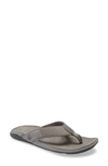 Olukai Tuahine Waterproof Flip Flop In Stone/ Stone