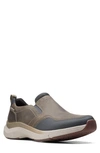 Clarksr Wave 2.0 Waterproof Slip-on Sneaker In Sage Oily Tumbled Leather