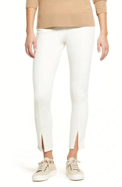 Lyssé Evelyn Split Hem Denim Leggings In Off White