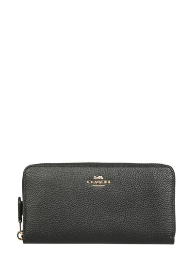 Coach Wallet With Logo In Black