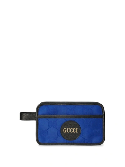 Gucci Off The Grid Cosmetic Case In Blue Gg Econyl®