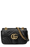 Gucci Mini Gg 2.0 Matelasse Leather Shoulder Bag In Nero