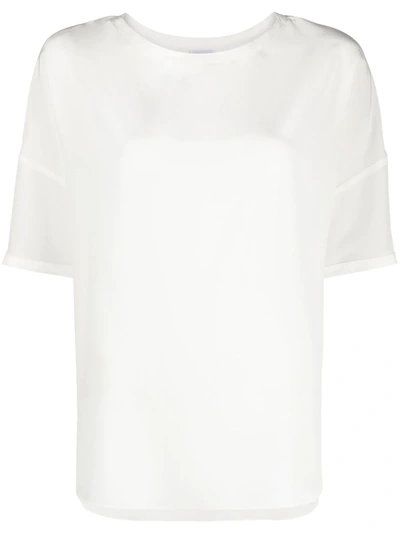 Aspesi Short-sleeved Silk T-shirt In White