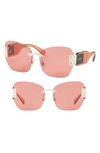 Miu Miu Sorbet Free Lenses Butterfly Sunglasses In Pink