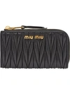 Miu Miu Matelassé Keyholder In Black