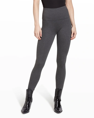 Lyssé Signature Ponte Center Seam Leggings In Grey