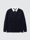 Norse Projects Ruben Long Sleeve Polo In Dark Navy