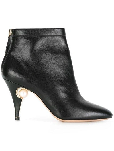 Nicholas Kirkwood Penelope Embellished Leather Ankle Boots In Black