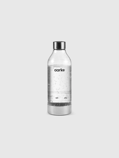 Aarke Extra Pet Reusable Water Bottle In Clear/silver