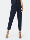 Ramy Brook Allyn Tapered Silk Pant In Navy