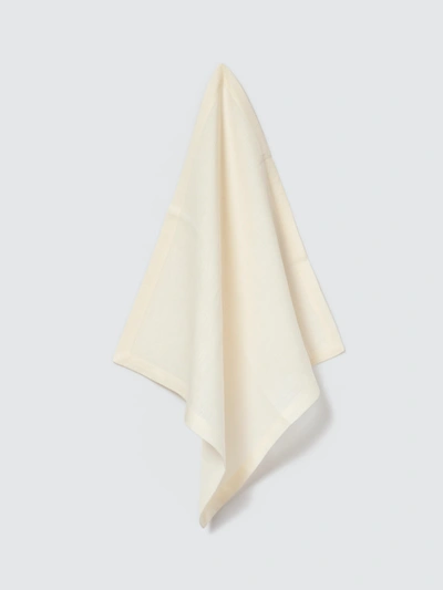 Aida Raw Linen Napkins, Set Of 4 In Modern White