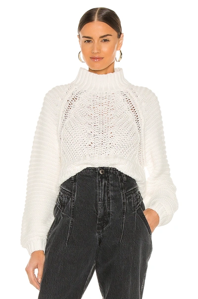 Free People Sweetheart Ribbed Sweater In Ivory