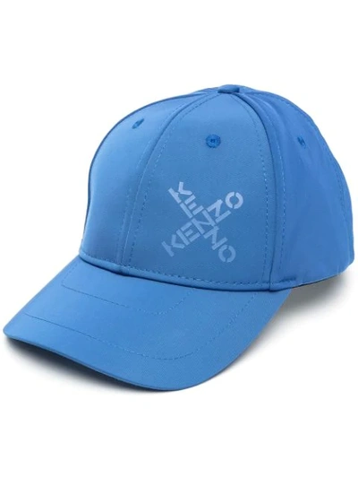 Kenzo Logo-print Baseball Cap In Blue