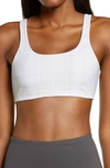 Alo Yoga Vapor Heritage Sports Bra In Antracite/ Blackdnu