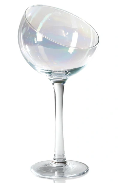 Zodax Ball Wine Glass In Pearl Luster